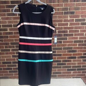Tommy Hilfiger Elegant Black Striped Dress